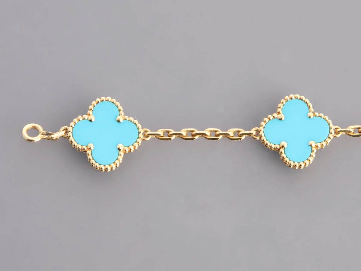Van Cleef & Arpels 18K Yellow Gold 5-Motif Alhambra 4