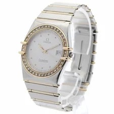 Omega Constellation Date Diamond Bezel Quartz 2