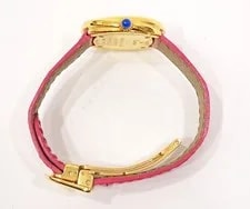 Koniishi Cartier Must Trinity GP Pink Leather Band White Dial m01 4
