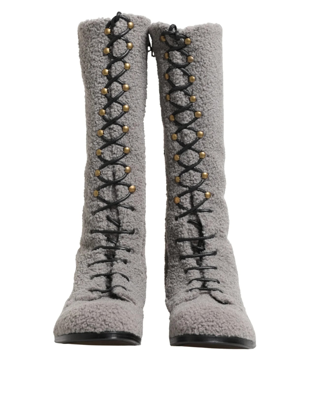 Dolce & Gabbana — Dolce & Gabbana Lace Up Knee High — Designer Shoe — resale