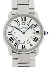 Cartier — Cartier Ronde Solo LM W6701005 Quartz 35mm Box Papers Silver — Watch — resale
