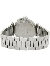 Cartier Pasha C W31043M7 35mm Black Dial Stainless Steel Sapphire Crystal #T286 3