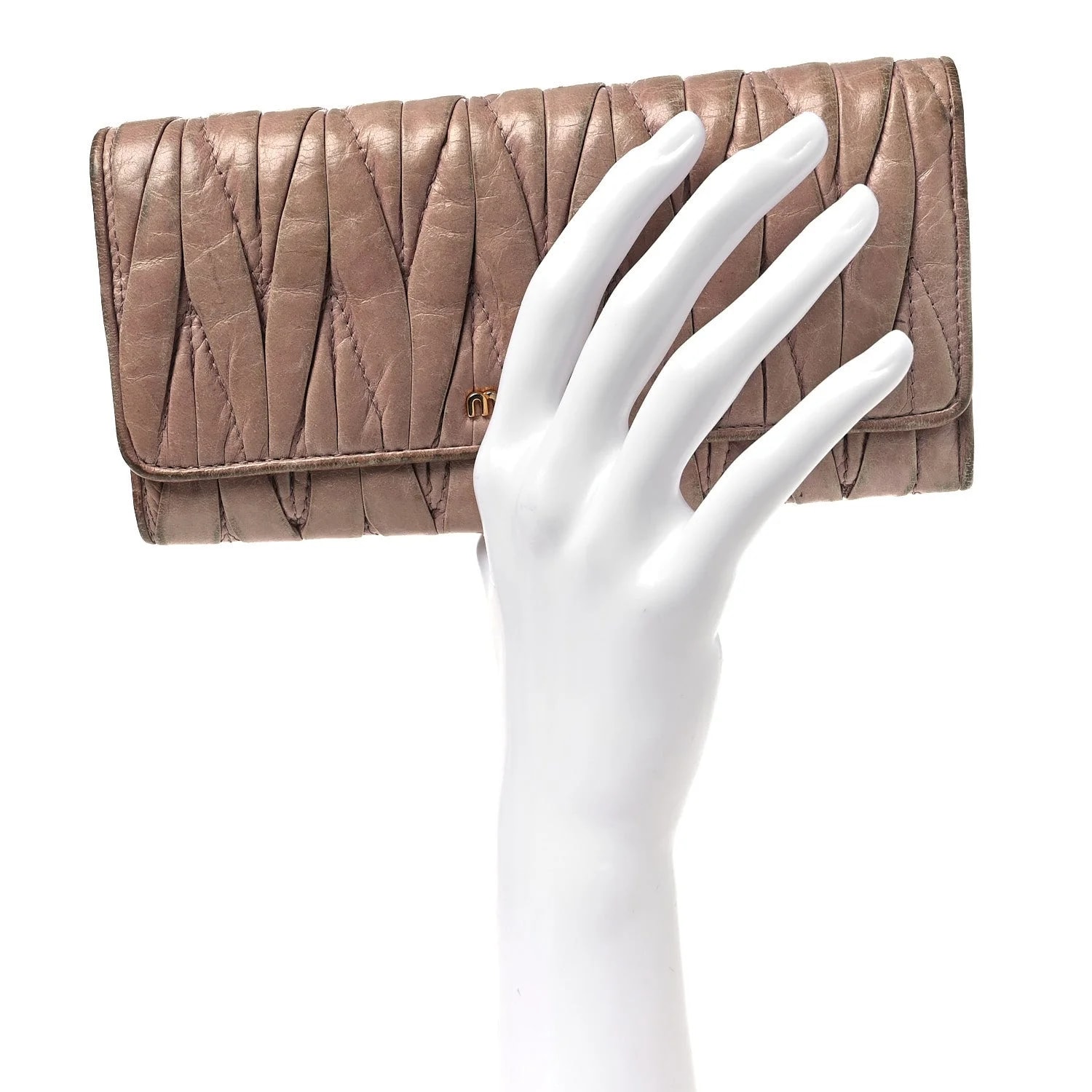 Lux Matelasse Flap Wallet Mughetto 2