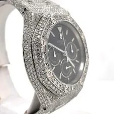 Audemars Piguet Royal Oak 39 Mm Blue Dial Chrono Stainless Diamond 25860ST 3