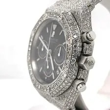 Audemars Piguet Royal Oak 39 Mm Blue Dial Chrono Stainless Diamond 25860ST 4