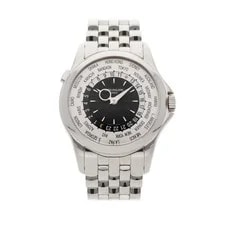 Patek Philippe — Patek Philippe World Time White Gold Auto 39mm Enamel Bracelet 5130/1G-011 — Watch — resale