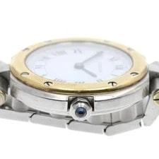 Cartier Santos Round SM 27mm Ss/yg White #C16773 4