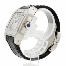 6wcb0101 Cartier Santos 100MM W20106X8 Silver Dial S Unise 2