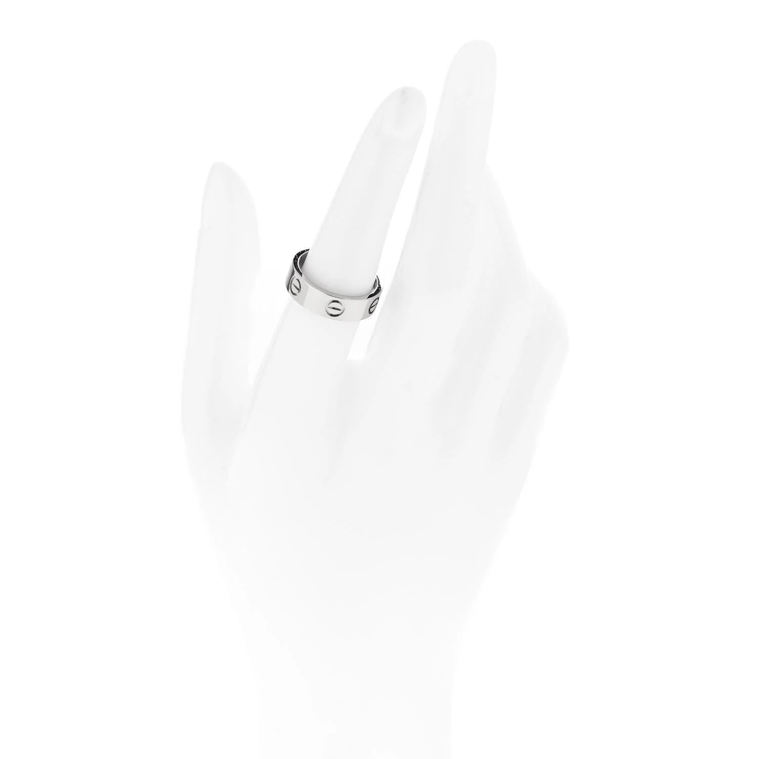18K White Gold 5.5mm Love 53 6.25 2