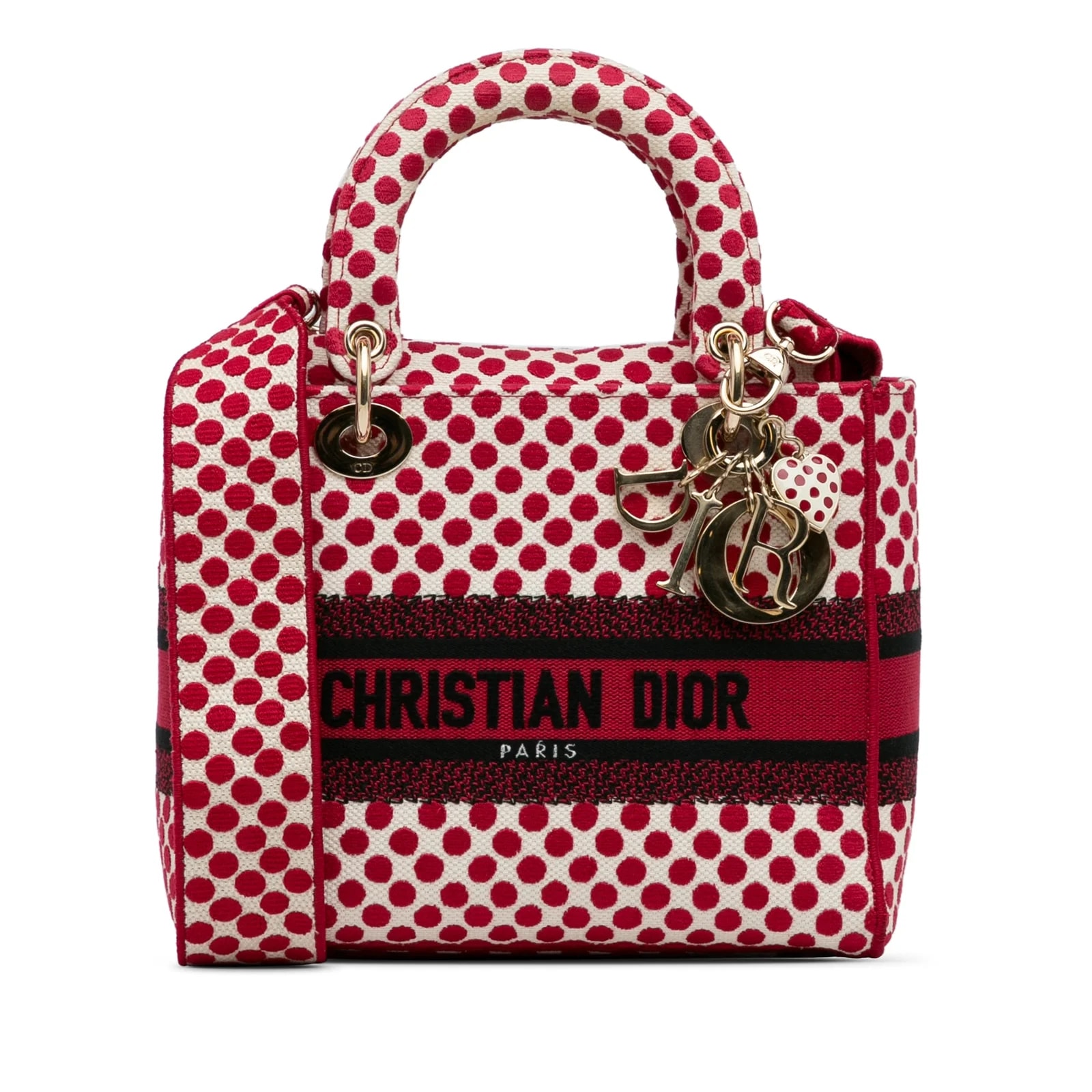 Dior — DiorAmour Medium Embroidered Dots Lady D Lite — Handbag — resale