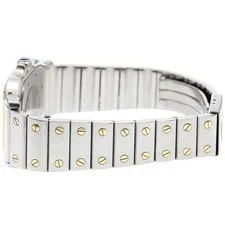 Cartier Santos Galbe LM W20030C4 YG Bezel Gray Dial Quartz Watch_955498 4