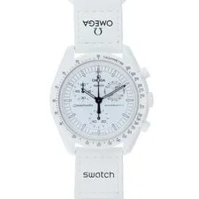 Swatch Mission To the Moon Phase Character White Chronograph 2