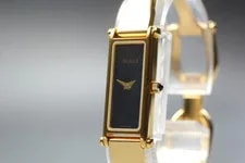 Gucci 1500 Black Dial Gold Quartz From Japan 3