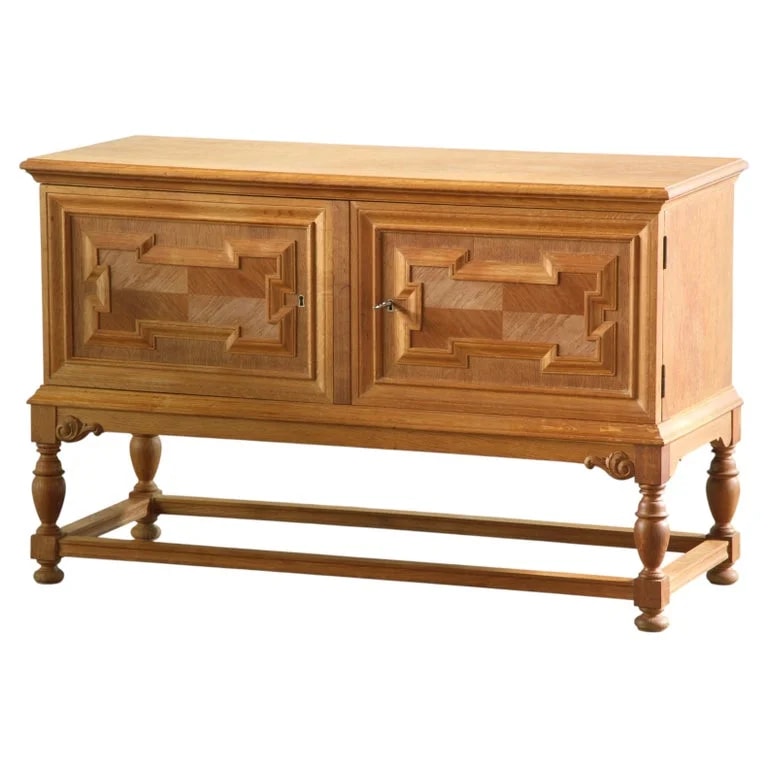 1960s Low Sideboard / Crezenda Cabinet in , Danish Baroque Style — Furniture — resale