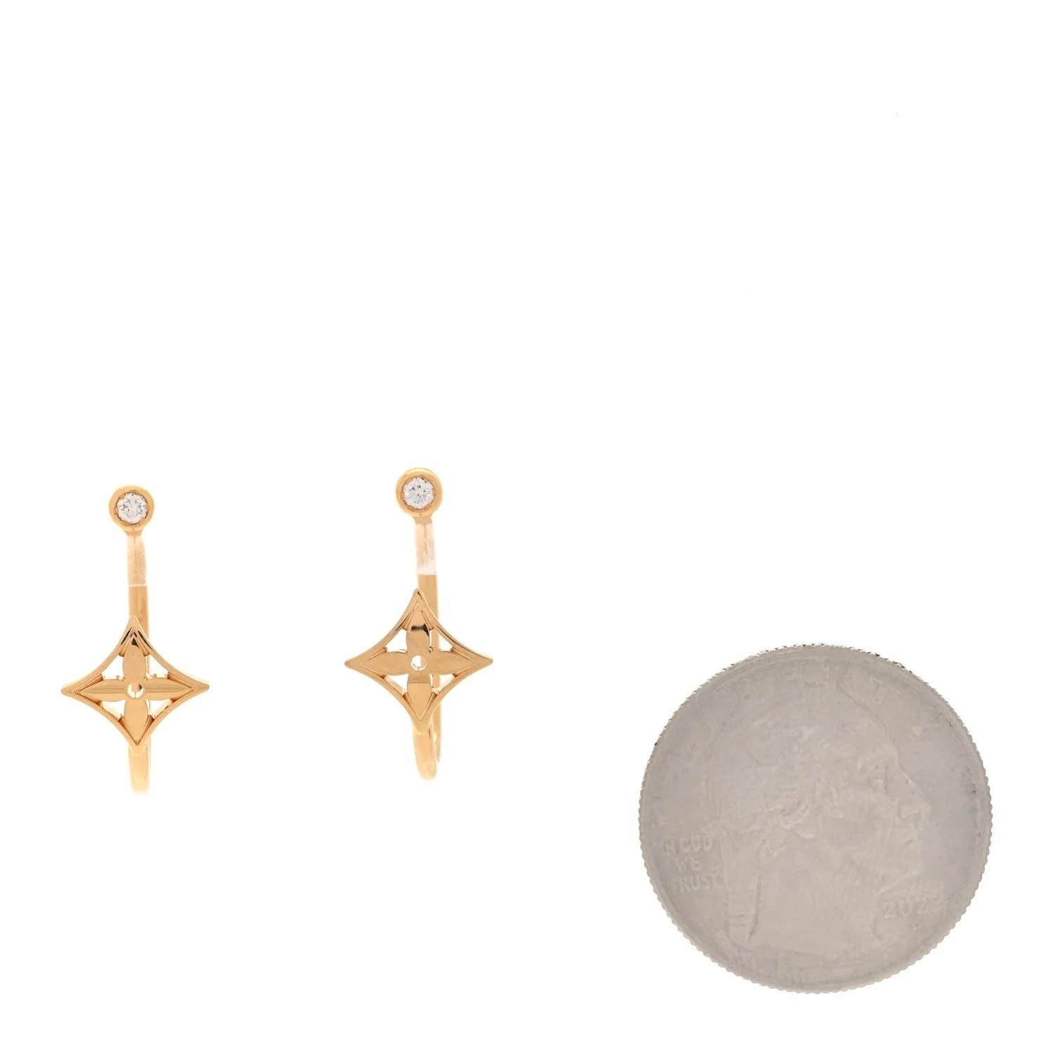 18K Yellow Gold Small Idylle Blossom Hoop 2