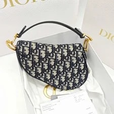Dior Saddle Embroidered Monogram Print Magnetic Buckle - Excellent #951G18 2