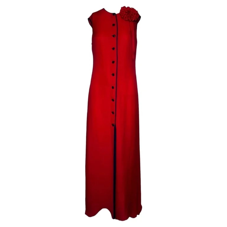 Galanos, Galanos for Amelia Gray — Galanos 1970's Flower Column Dress — Jewelry — resale