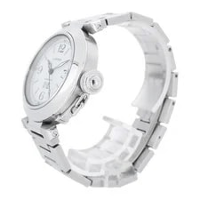 Cartier Pasha C Big Date W31044M7 Stainless Steel 35mm White Dial #DMW160 2