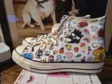 Converse X Hello Kitty Sanrio Chuck 70 Hi Stickers A17696C Hi-Top Shoes 10 2