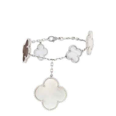 Van Cleef & Arpels Magic Alhambra in White Gold, and Chalcedony 2