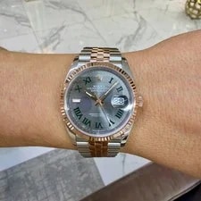 Rolex Datejust 36MM 126231 Wimbledon Jubilee Fluted Rose Gold Steel 2