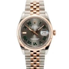 Rolex Datejust 36MM 126231 Wimbledon Jubilee Fluted Rose Gold Steel 3