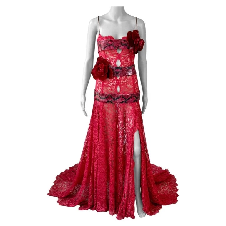 Dolce & Gabbana — Dolce & Gabbana S/S 2005 Runway Lace Train Evening Dress Gown — Clothing — resale
