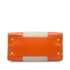 Prada Trimmed Canapa Satchel 3