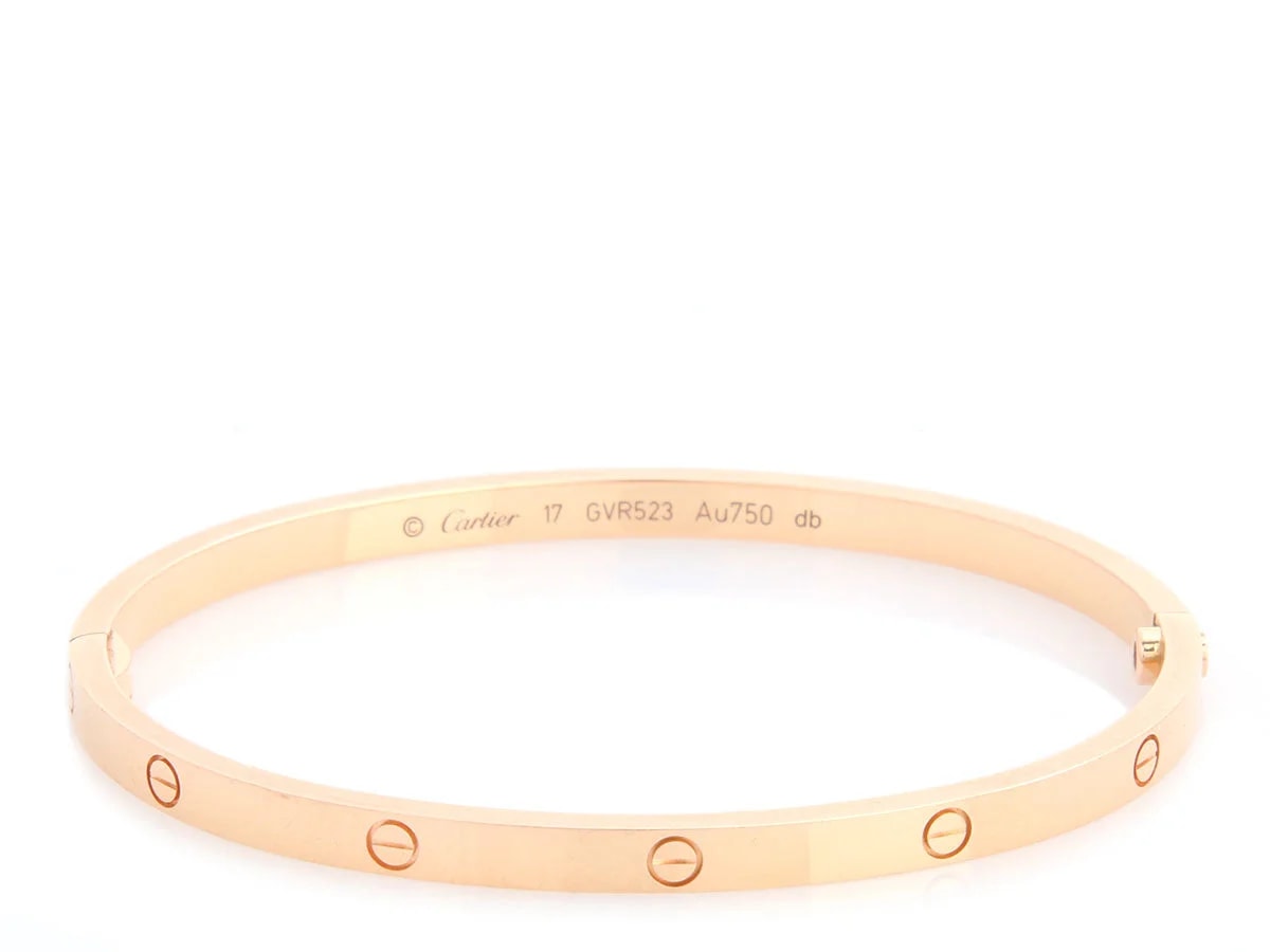 Cartier — Cartier Small 18K Rose Gold Love Bracelet 17 — Jewelry — resale