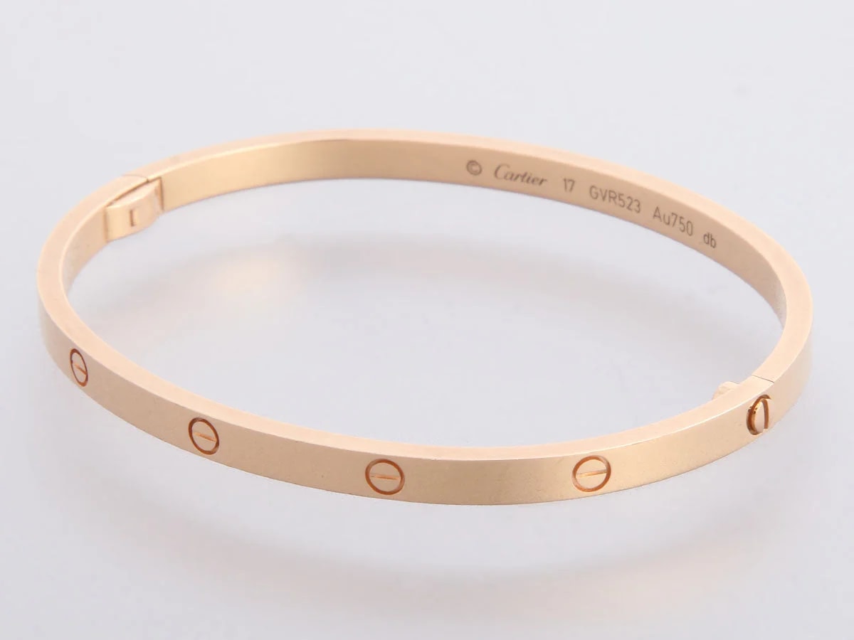 Cartier Small 18K Rose Gold Love Bracelet 17 3