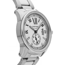 Cartier Calibre de Steel Auto 42mm Silver Dial Bracelet W7100013 3