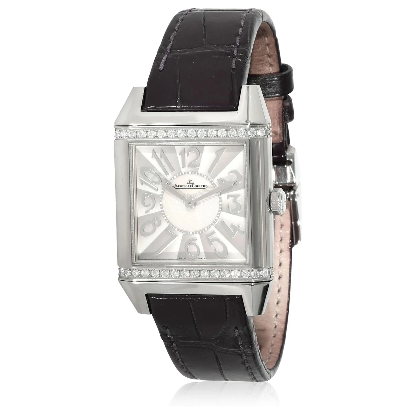 Worldofluxuryus — Jaeger-LeCoultre Reverso Squadra Stainless Steel & Diamonds Lady's — Watch — resale