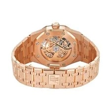 Audemars Piguet Royal Oak 37MM Skeleton Index Hour Markers Dial Rose Gold 4