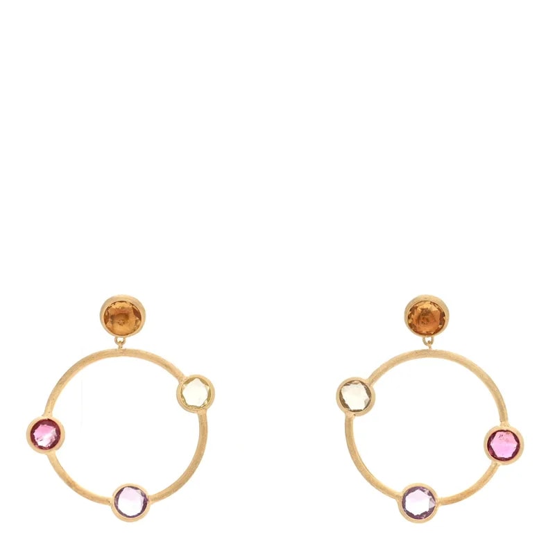 Marco Bicego — 18K Yellow Gold Gemstone Jaipur Circle Drop — Jewelry — resale