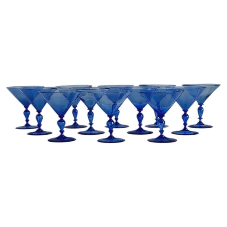 Barovier — 1920s Barovier Hand-blown Murano Cocktail Glasses (Set of 12) — Furniture — resale