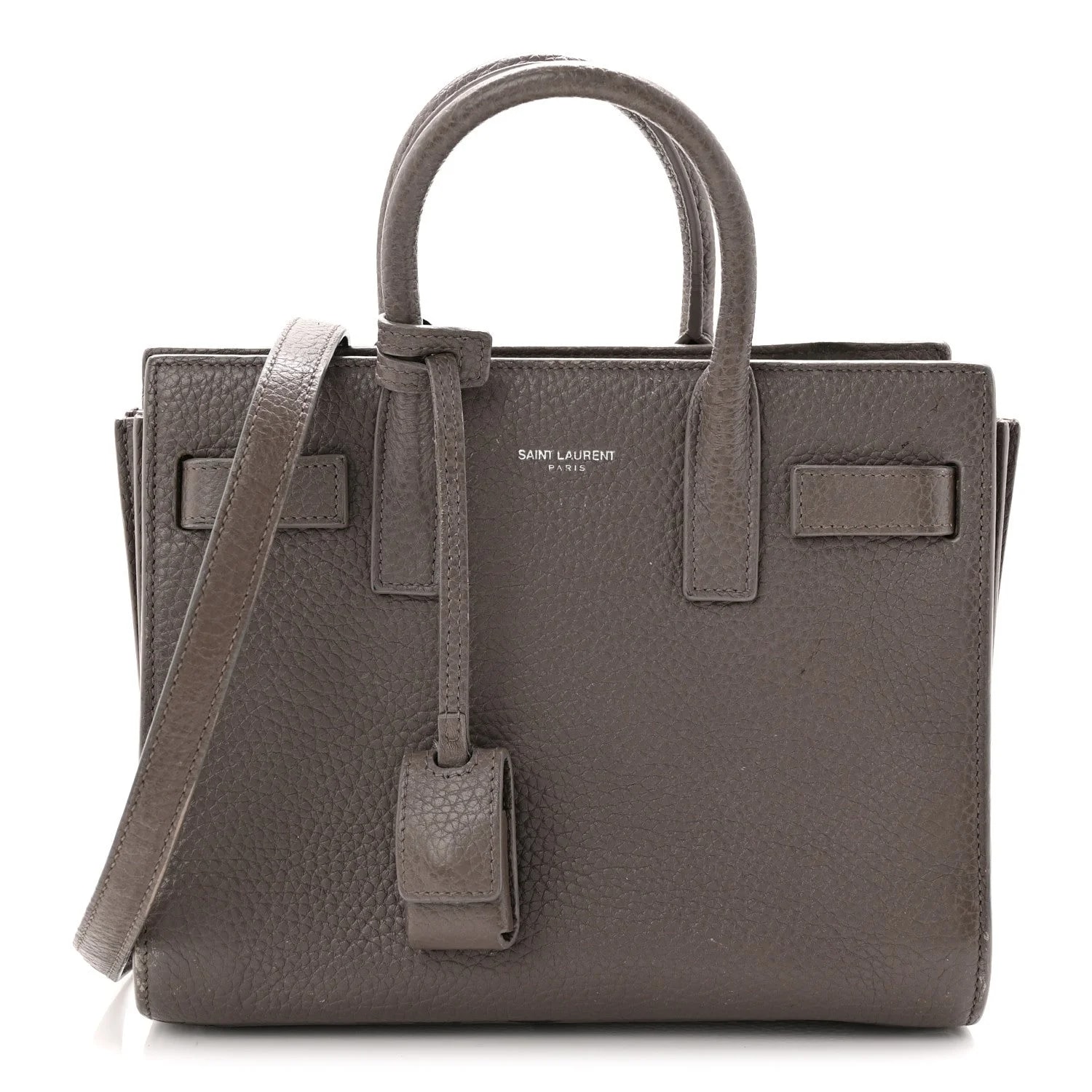 Saint Laurent — Grained Baby Sac de Jour Fog — Handbag — resale
