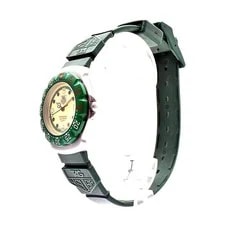 TAG Heuer Formula 1 Quartz Diver 200m Green Bezel Cream Dial Rubber Strap 2