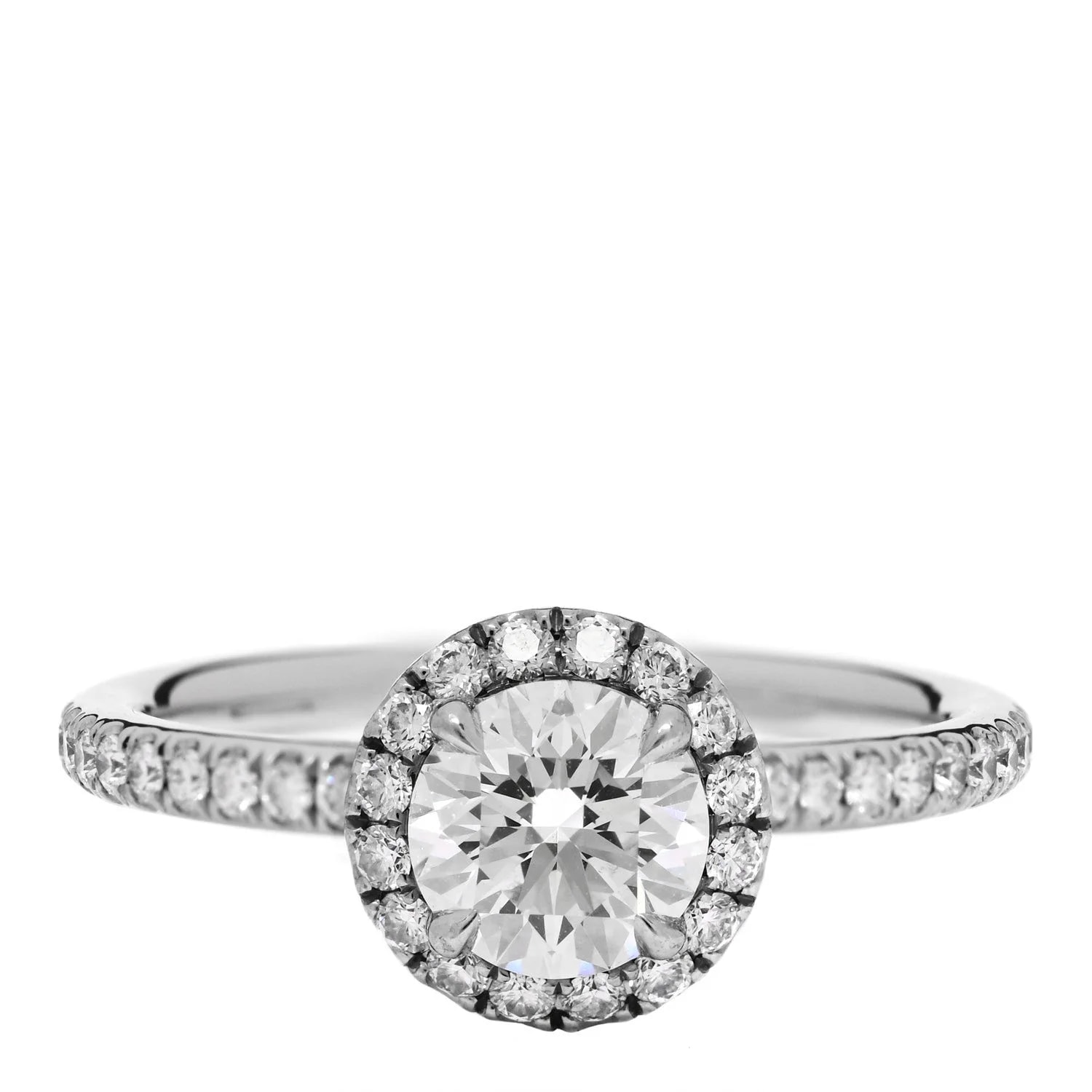 Harry Winston — Platinum Diamond 1.01ct the One Cushion Cut Micropave Engagement Ring 53 6.25 — Watch — resale
