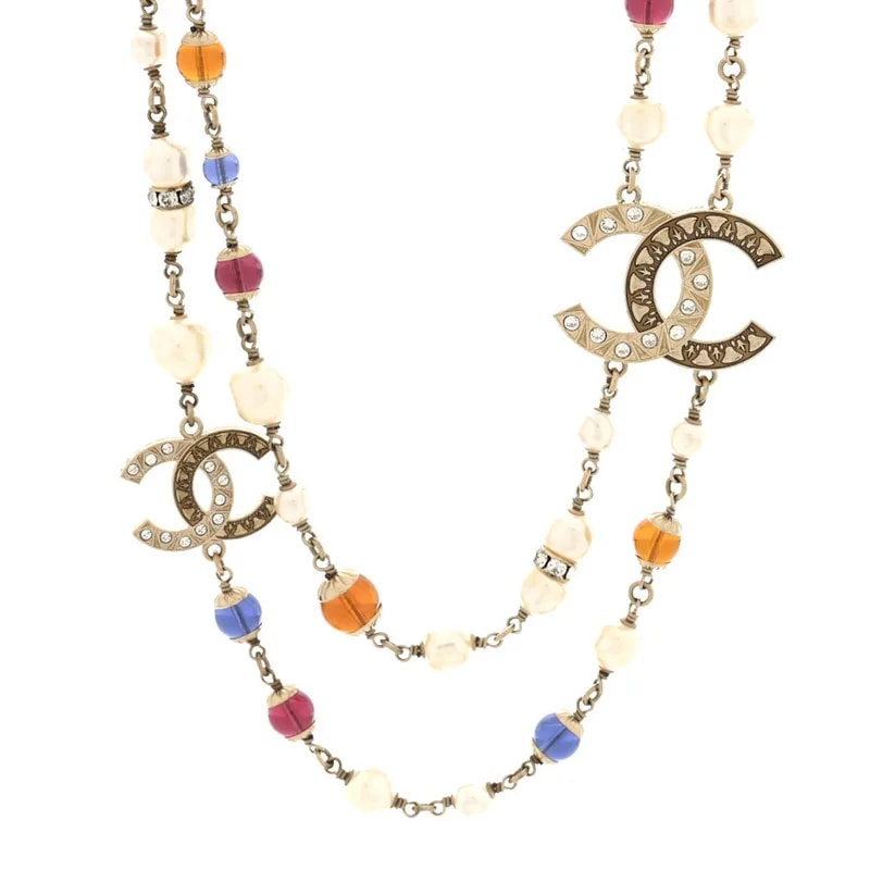 Chanel — Resin CC Beaded Long Pearly — Jewelry — resale