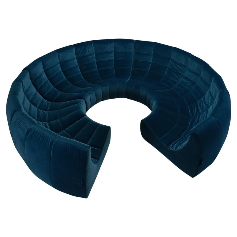 Rare and Exceptional Gilda Circle Sofa in Velvet by Michel Ducaroy, 1972 — Furniture — resale