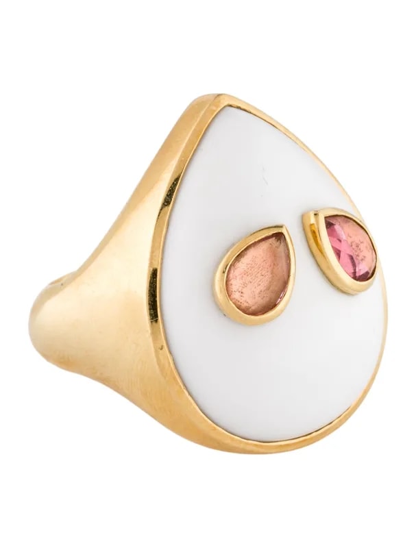 Alina Abegg — 18K Chalcedony & Alien Cocktail Ring — Jewelry — resale