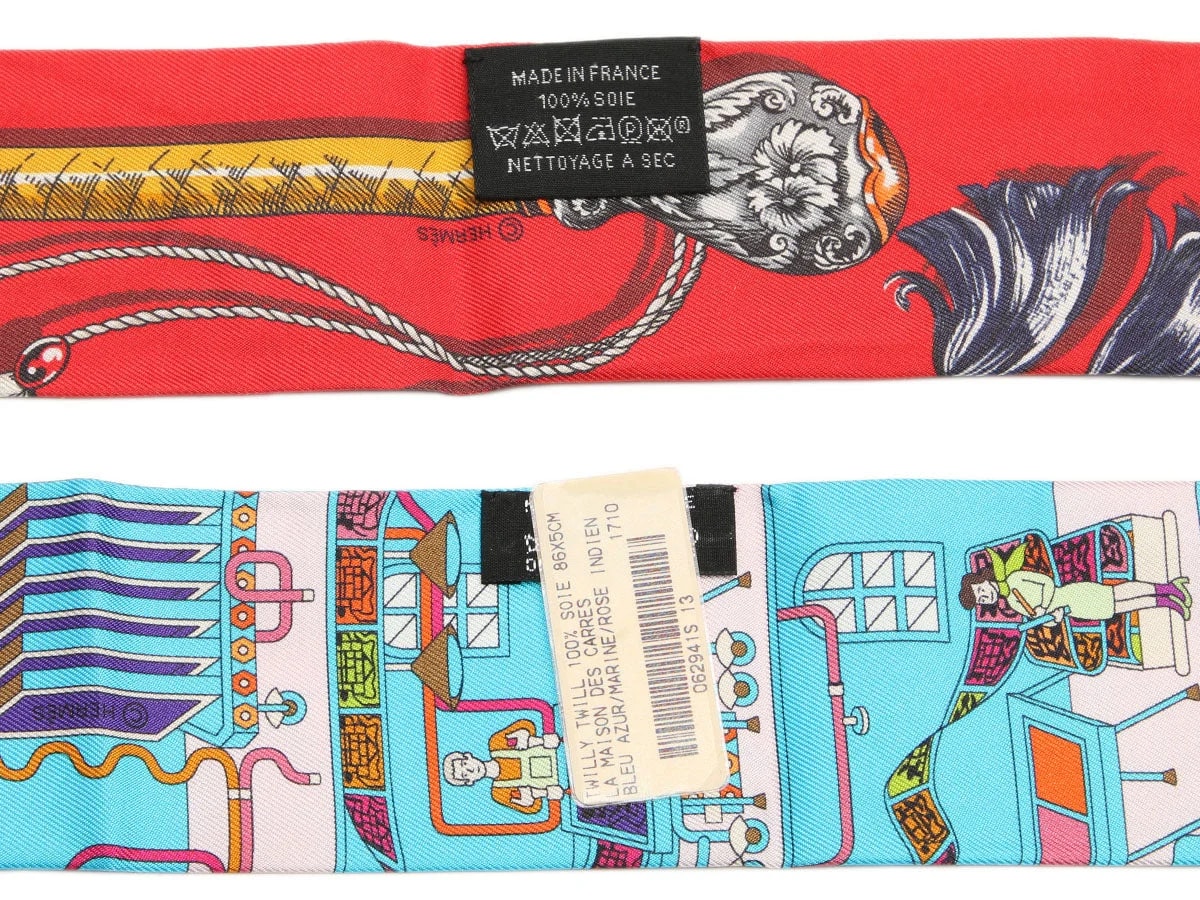 Hermès Cavalcades and la Maison des Carrés Twilly Pair 3