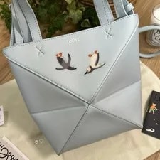 Loewe Suna Fujita Penguin Puzzle Fold Mini 2Way Hand Ice 3
