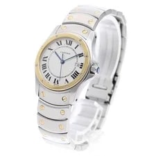Cartier Santos Rondo MM W20037R3 Date Beige Dial Quartz Boy's Watch_954696 2