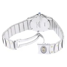 Cartier Santos Rondo MM W20037R3 Date Beige Dial Quartz Boy's Watch_954696 4