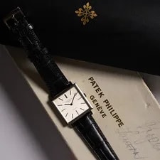 Patek Philippe — Patek Philippe Gübelin 3555G 18K White Gold 27mm Square 1960s — Watch — resale