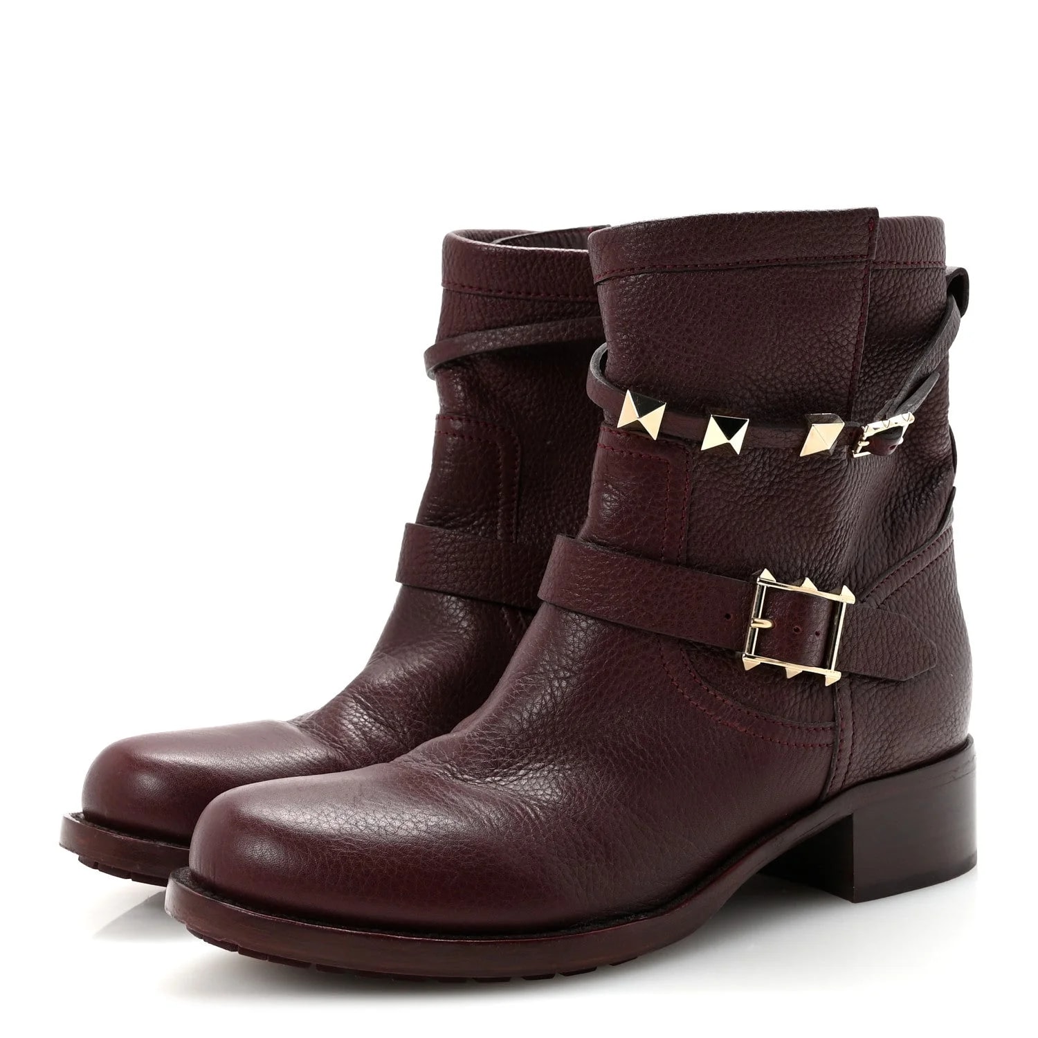 Pebbled Rockstud Biker 40 Rubin 4