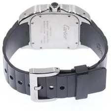 Cartier Santos 100LM W20121U2 38mm SS/Rubber Automatic Silver Dial #C189 3