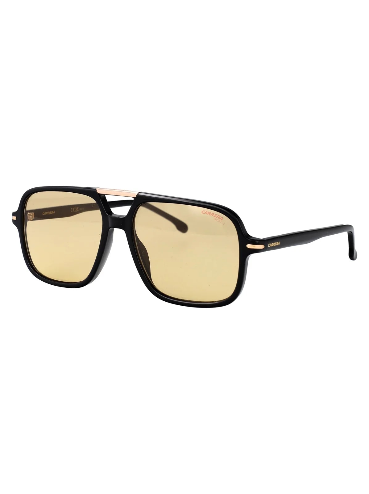 Carrera Yellow-Tinted Acetate Sunglasses — Black 2