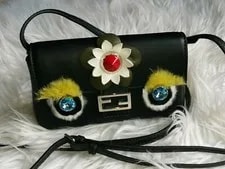 Fendi Monster Baguette Embellished Crossbody 4